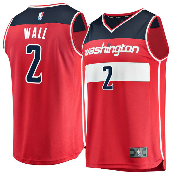 Maillot Washington Wizards Homme John Wall 2 Icon Edition Rouge